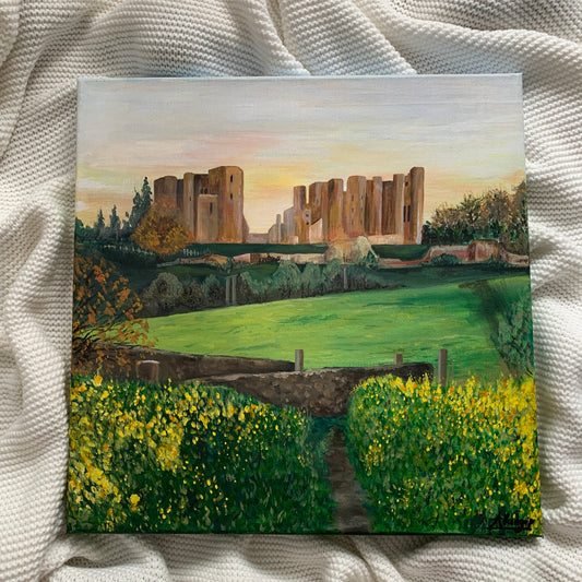 Kenilworth Castle in Bloom - Original Acrylic Painting on Canvas