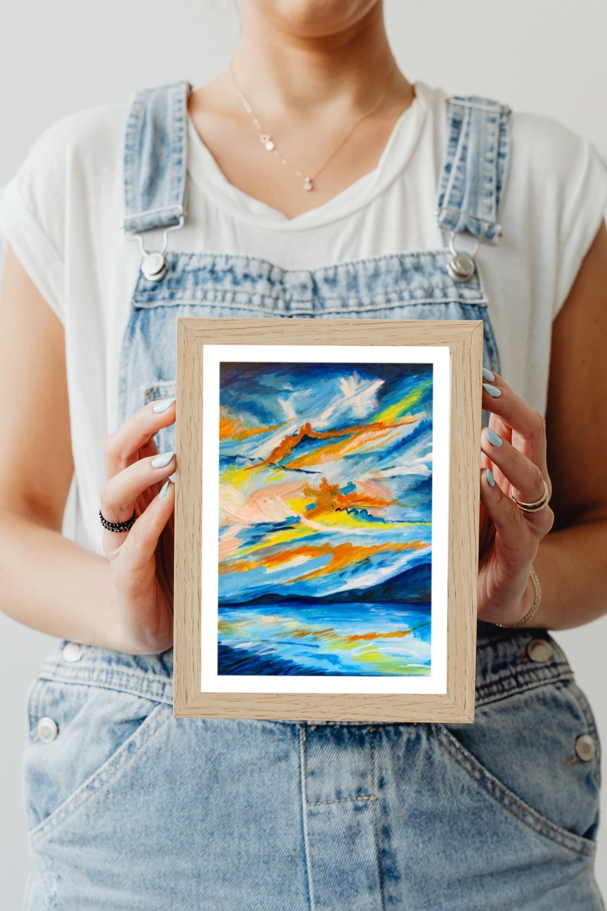 Blue Abstracted Skyscape 1 - Art Print