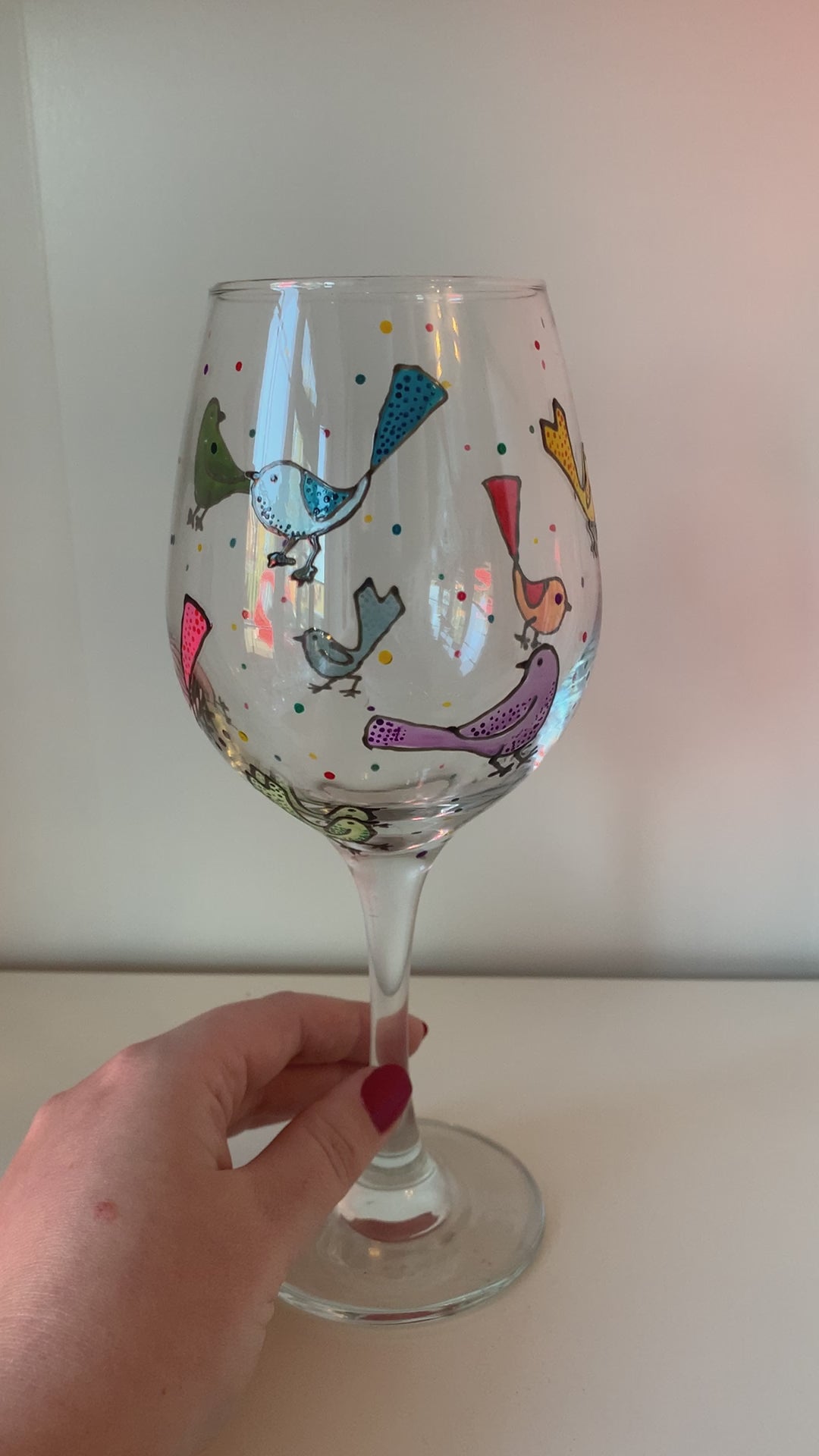 Rainbow Wine Glass