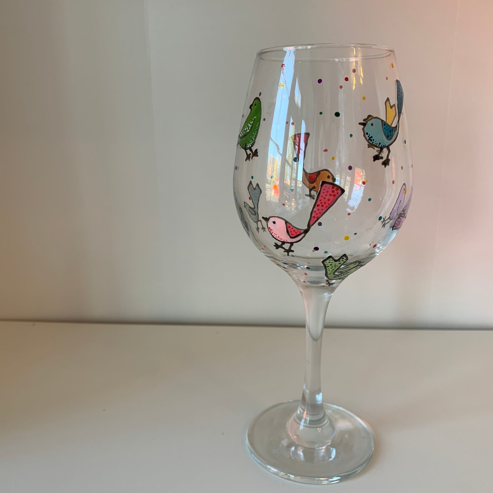Rainbow Clouds Wine Glasses Hand Painted, Set of 2 -  Norway