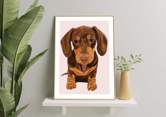 Commissioned Pet Portrait Print - Full Animal - A5, A4, A3