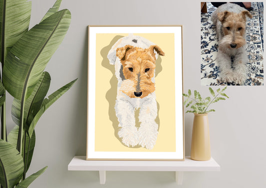 Commissioned Pet Portrait Print - Full Animal - A5, A4, A3