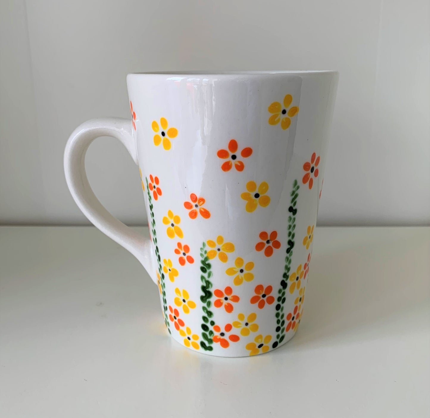 Beautiful Hand-painted Floral Ceramic Mugs – PeauleyHome